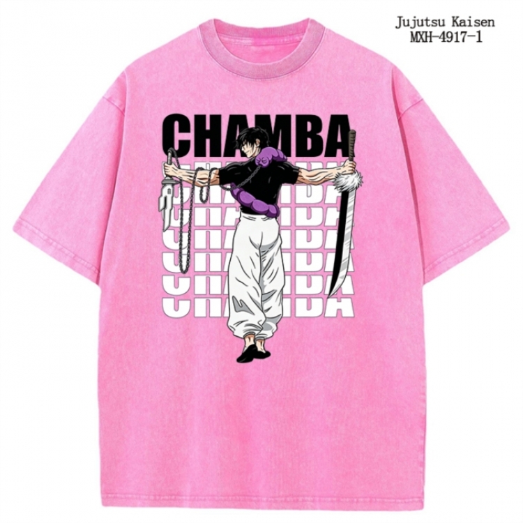 Jujutsu Kaisen Anime peripheral pure cotton washed and worn T-shirt from S to 2XL