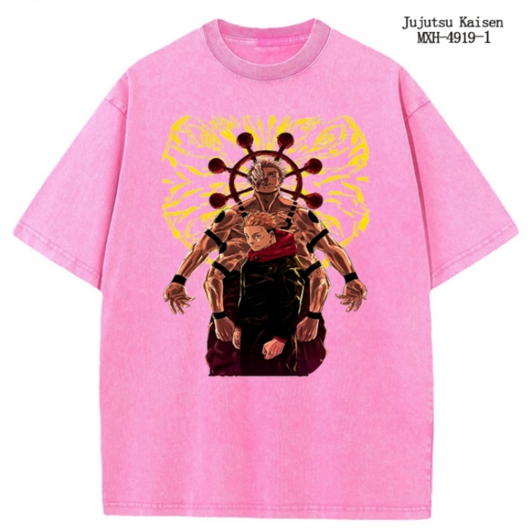 Jujutsu Kaisen Anime peripheral pure cotton washed and worn T-shirt from S to 2XL
