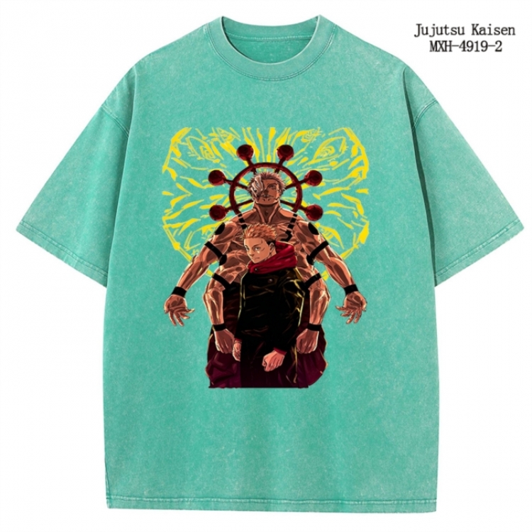 Jujutsu Kaisen Anime peripheral pure cotton washed and worn T-shirt from S to 2XL