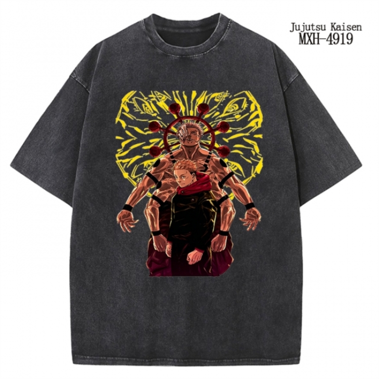 Jujutsu Kaisen Anime peripheral pure cotton washed and worn T-shirt from S to 2XL