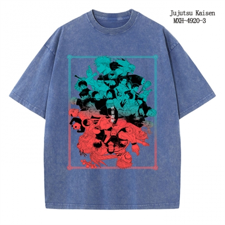 Jujutsu Kaisen Anime peripheral pure cotton washed and worn T-shirt from S to 2XL