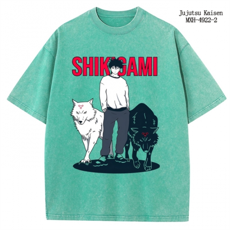 Jujutsu Kaisen Anime peripheral pure cotton washed and worn T-shirt from S to 2XL