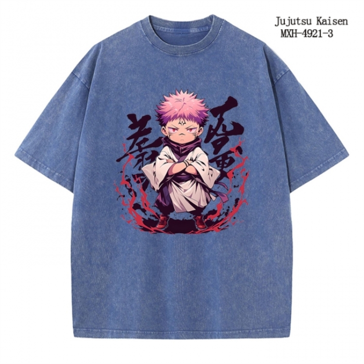 Jujutsu Kaisen Anime peripheral pure cotton washed and worn T-shirt from S to 2XL