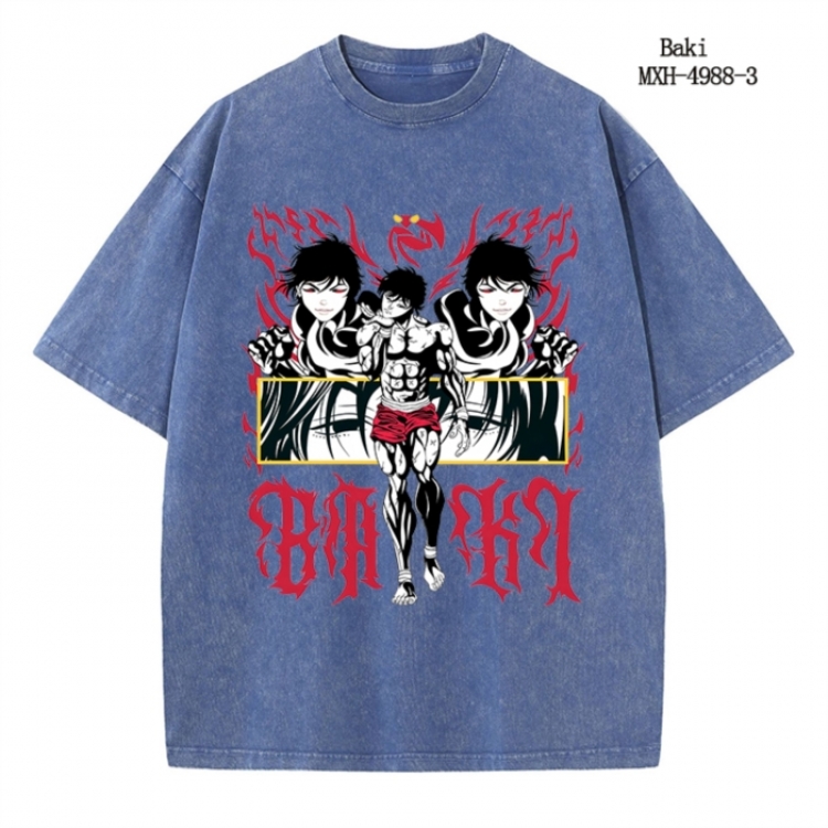Bleach Anime peripheral pure cotton washed and worn T-shirt from S to 2XL