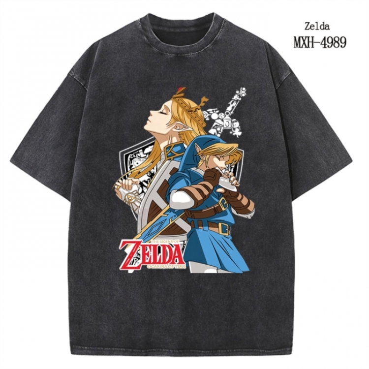 The Legend of Zelda Anime peripheral pure cotton washed and worn T-shirt from S to 2XL