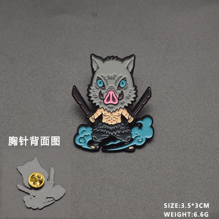 Demon Slayer Kimets Anime cartoon metal brooch  price for 5 pcs 