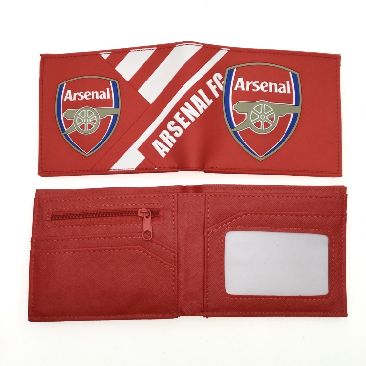 Football Anime peripheral PVC adhesive surface short style folding wallet
