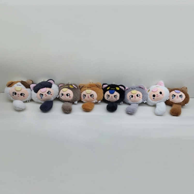 Cat Fairy‌ Animation peripheral plush toy doll pendant 10CM a set of 8