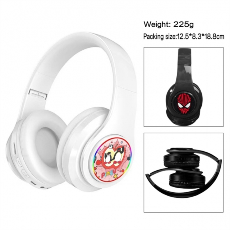 Pingu Anime Print Foldable Over-Ear Bluetooth Headphones 12.5x8.3x18.8cm