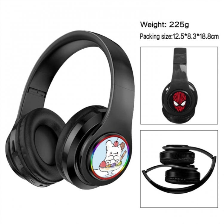 Hanamaru Anime Print Foldable Over-Ear Bluetooth Headphones 12.5x8.3x18.8cm