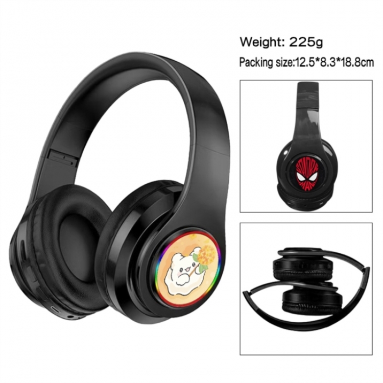 Hanamaru Anime Print Foldable Over-Ear Bluetooth Headphones 12.5x8.3x18.8cm