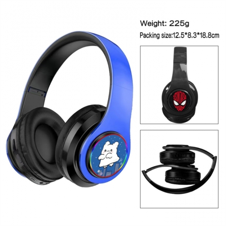 Hanamaru Anime Print Foldable Over-Ear Bluetooth Headphones 12.5x8.3x18.8cm