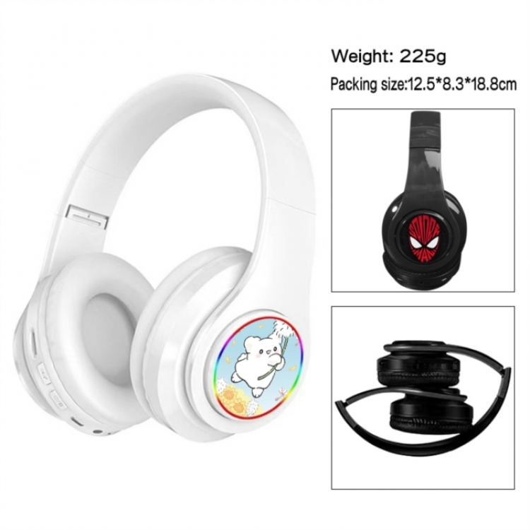 Hanamaru Anime Print Foldable Over-Ear Bluetooth Headphones 12.5x8.3x18.8cm