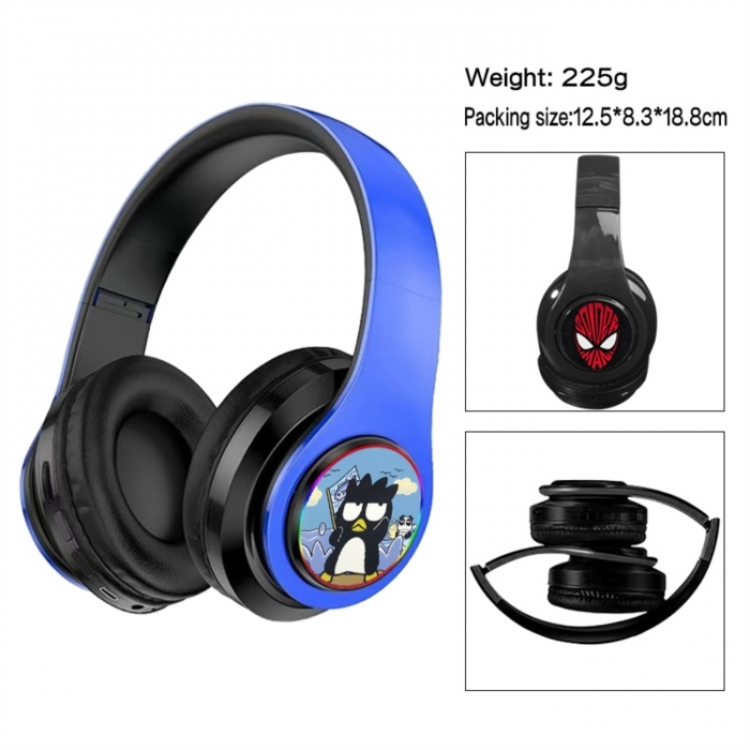 BAD BADTZ-MARU Anime Print Foldable Over-Ear Bluetooth Headphones 12.5x8.3x18.8cm