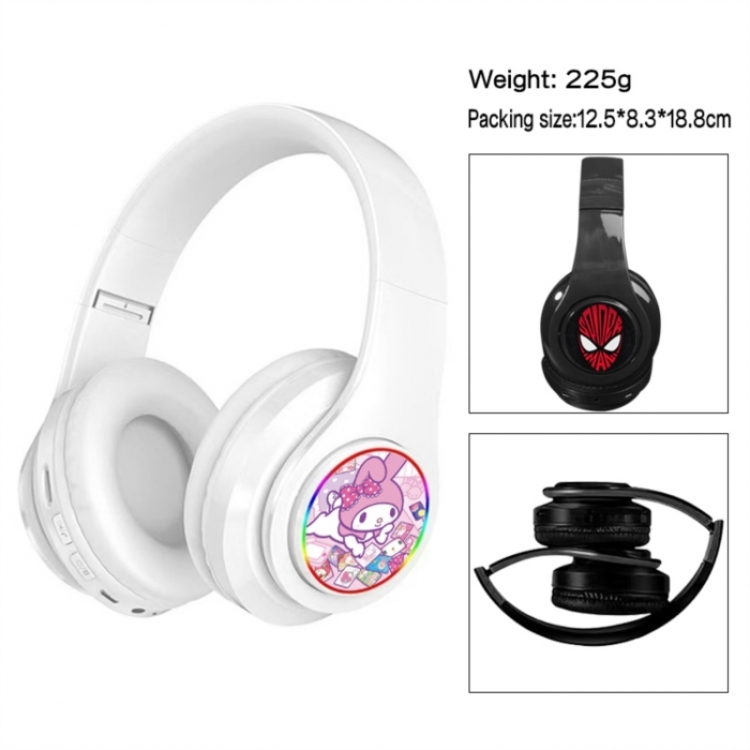 Melody Anime Print Foldable Over-Ear Bluetooth Headphones 12.5x8.3x18.8cm