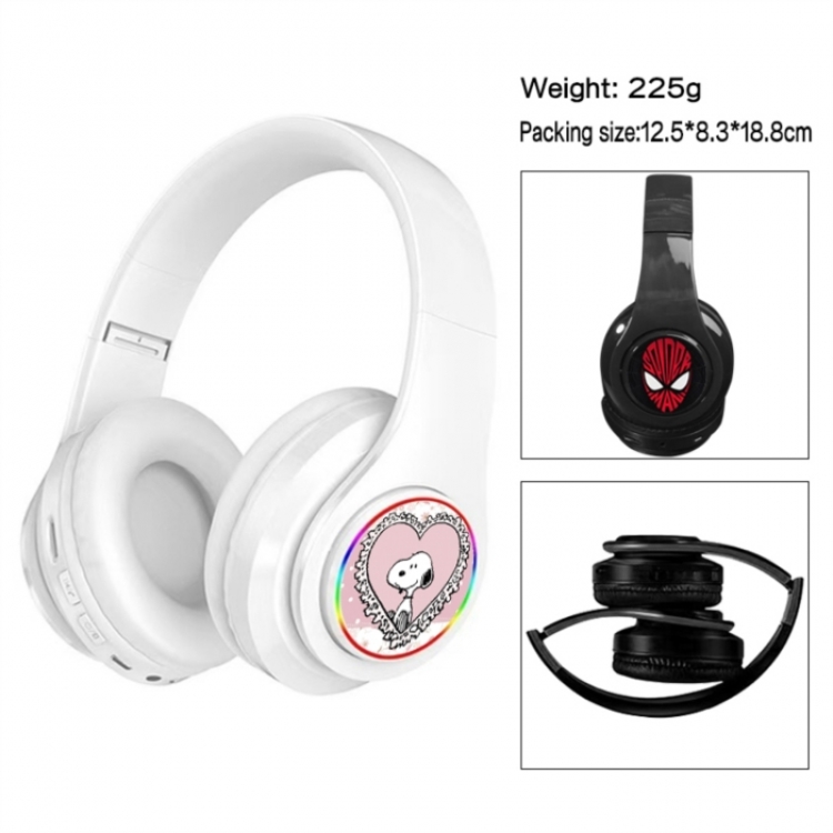 SNOOPY Anime Print Foldable Over-Ear Bluetooth Headphones 12.5x8.3x18.8cm