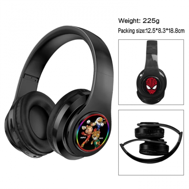 World Cup Anime Print Foldable Over-Ear Bluetooth Headphones 12.5x8.3x18.8cm