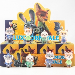 Zootopia Flocked small ornaments figurines blind boxes trendy toys and small handmade crafts a set of 12