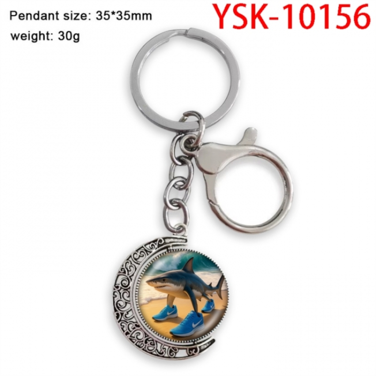 Italian Brainrot  Anime double-sided crystal rotating gemstone keychain pendant price for 5 pcs