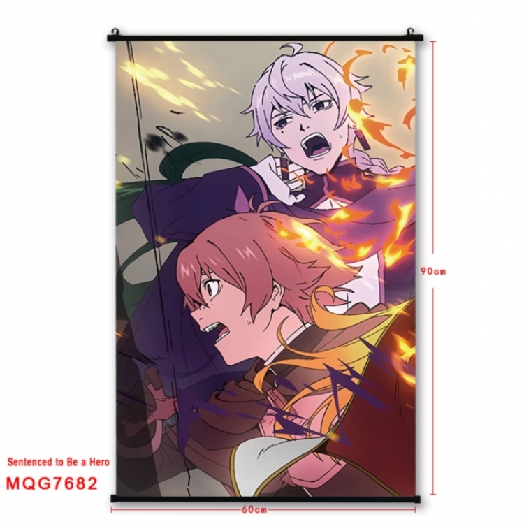 Punish the Brave Anime black Plastic rod Cloth painting Satin cloth Wall Scroll 60X90CM 