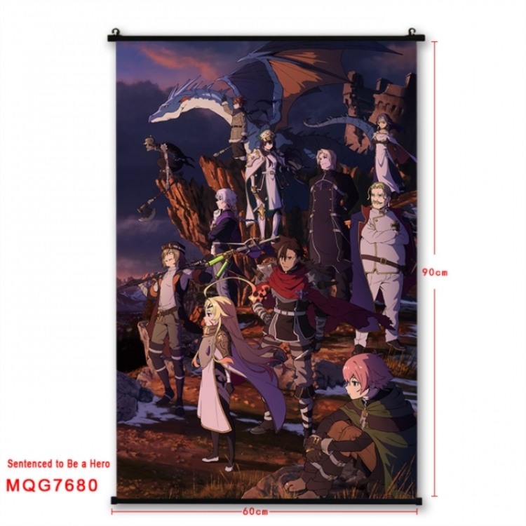 Punish the Brave Anime black Plastic rod Cloth painting Satin cloth Wall Scroll 60X90CM 