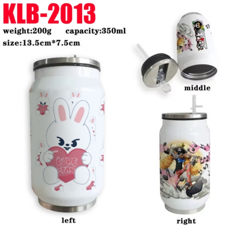 Straykids Anime Printed Stainless Steel Insulated Cup Straw Water Cup 350ML