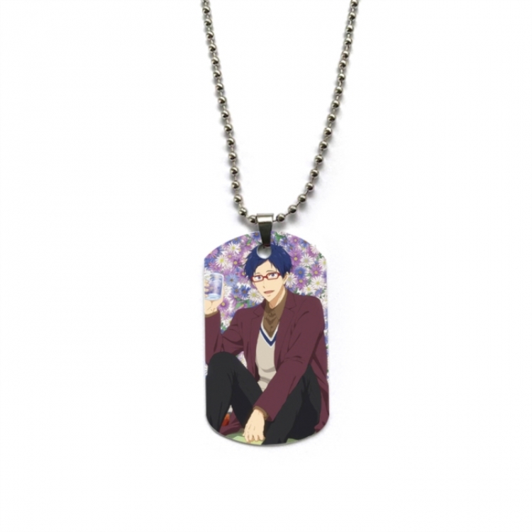 Free! Anime double-sided full color printed military brand necklace price for 5 pcs