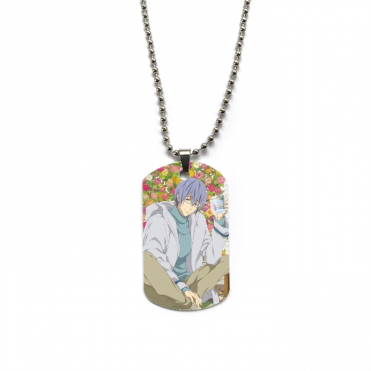 Free! Anime double-sided full color printed military brand necklace price for 5 pcs