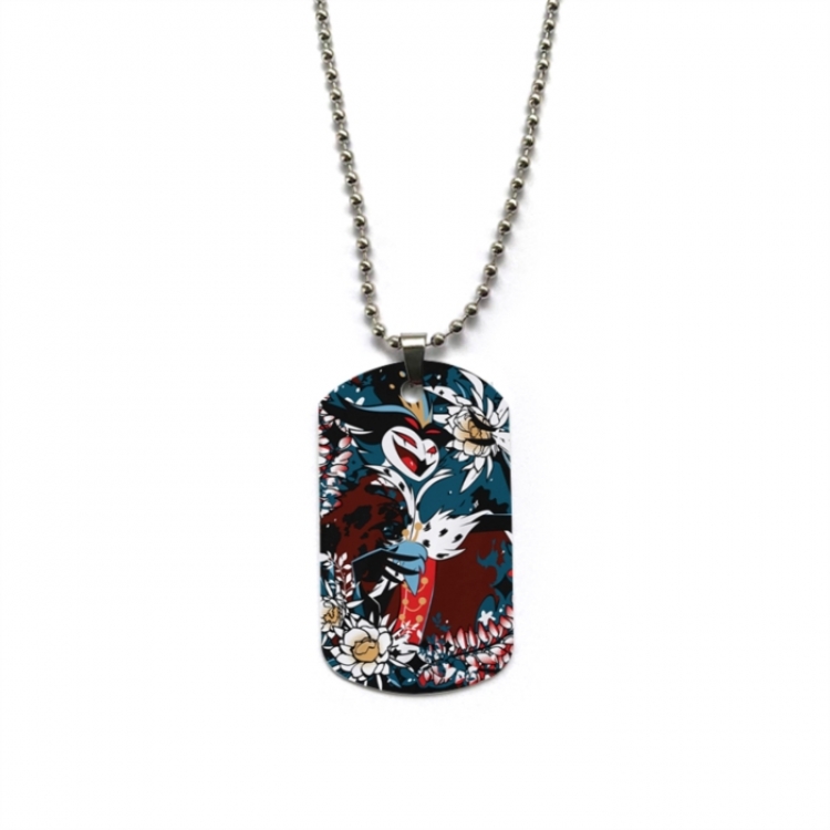 Hazbin Hotel Anime double-sided full color printed military brand necklace price for 5 pcs