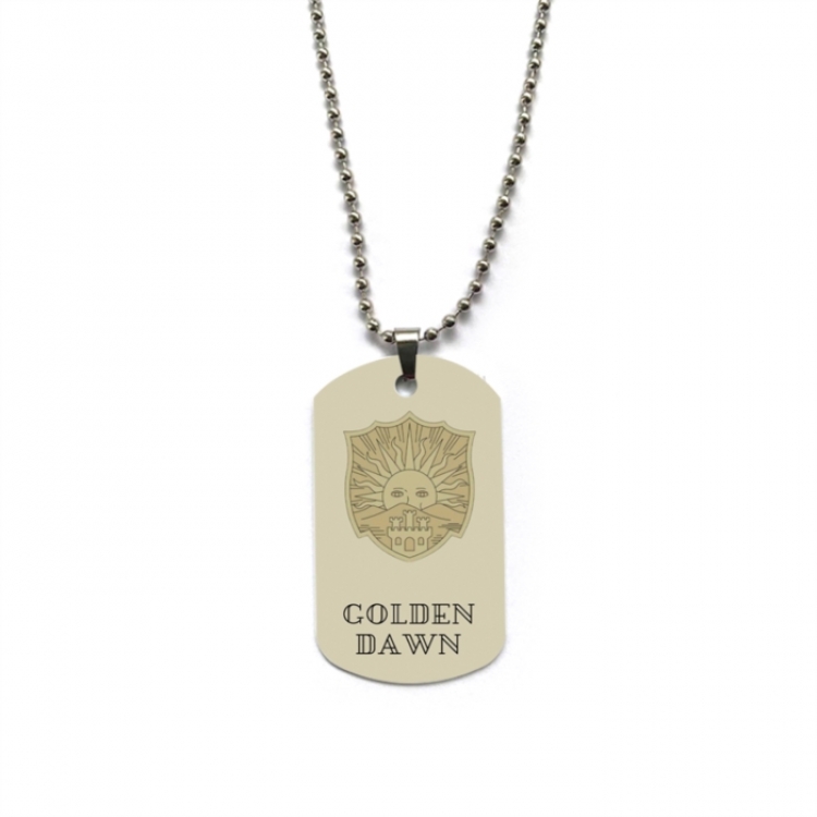 Black Clover Anime double-sided full color printed military brand necklace price for 5 pcs
