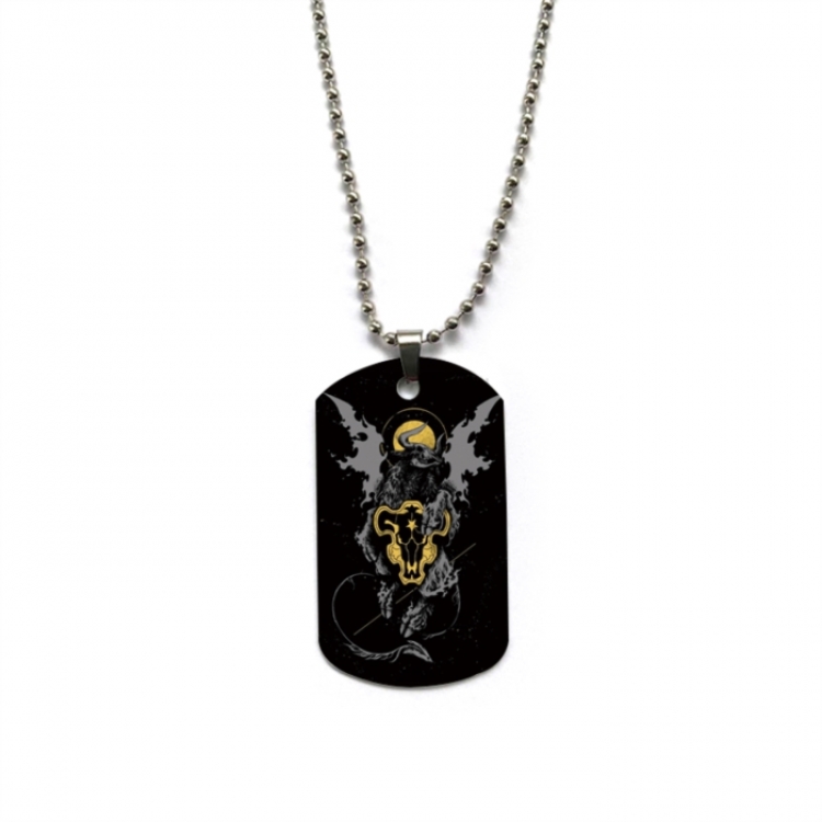 Black Clover Anime double-sided full color printed military brand necklace price for 5 pcs