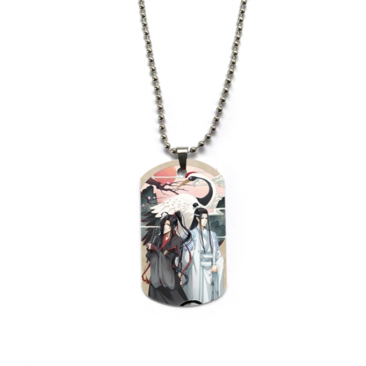 The wizard of the de Anime double-sided full color printed military brand necklace price for 5 pcs