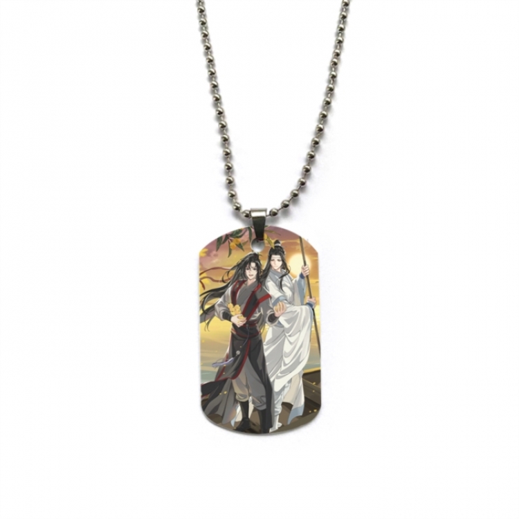 The wizard of the de Anime double-sided full color printed military brand necklace price for 5 pcs