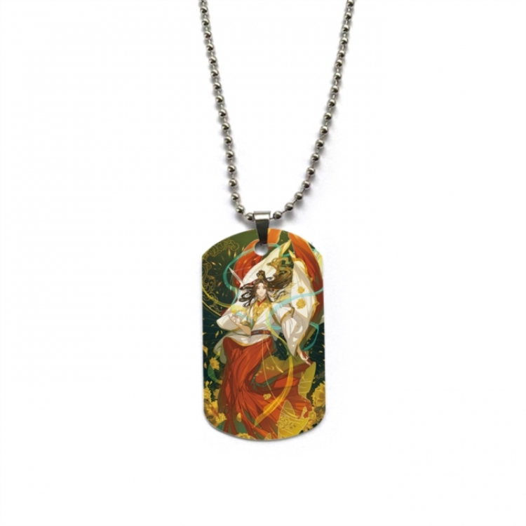 Heaven Official's Blessing Anime double-sided full color printed military brand necklace price for 5 pcs