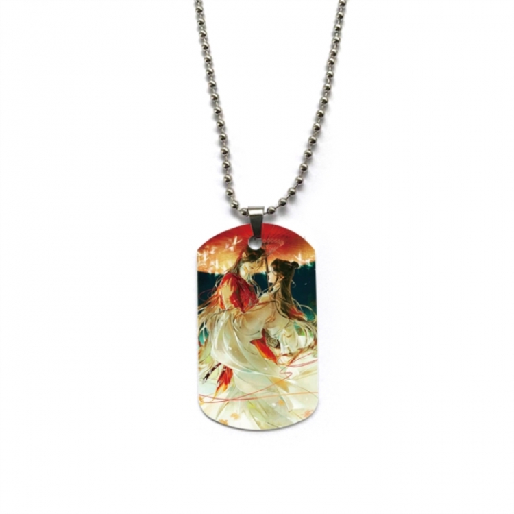 Heaven Official's Blessing Anime double-sided full color printed military brand necklace price for 5 pcs