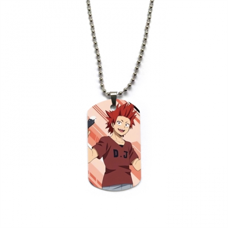 My Hero Academia Anime double-sided full color printed military brand necklace price for 5 pcs
