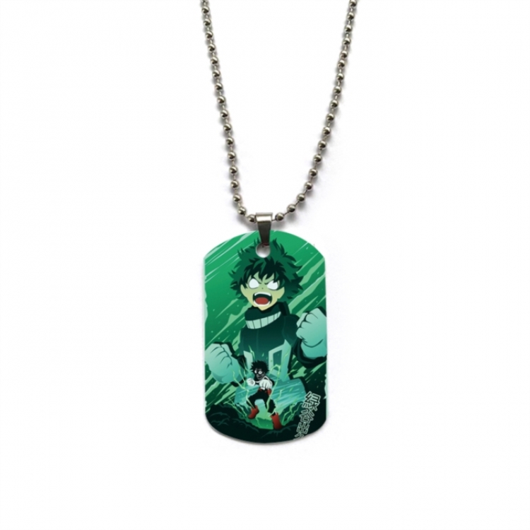 My Hero Academia Anime double-sided full color printed military brand necklace price for 5 pcs