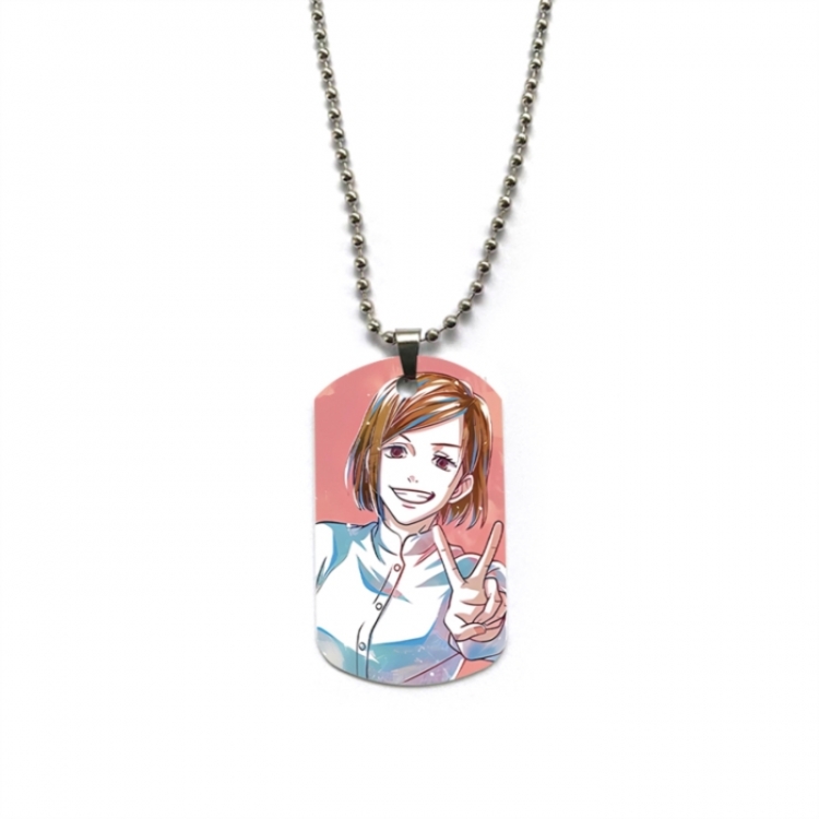 Jujutsu Kaisen Anime double-sided full color printed military brand necklace price for 5 pcs