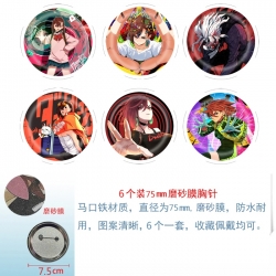 DANDADAN Anime Matte film brooch badge 75MM a set of 6