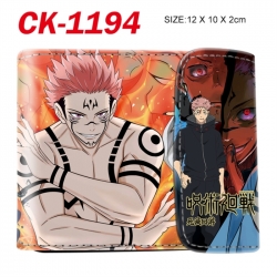 Jujutsu Kaisen Horizontal concealed wallet short wallet 12x10x2CM