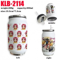 K-Pop Demon Hunters Anime Printed Stainless Steel Insulated Cup Straw Water Cup 350ML