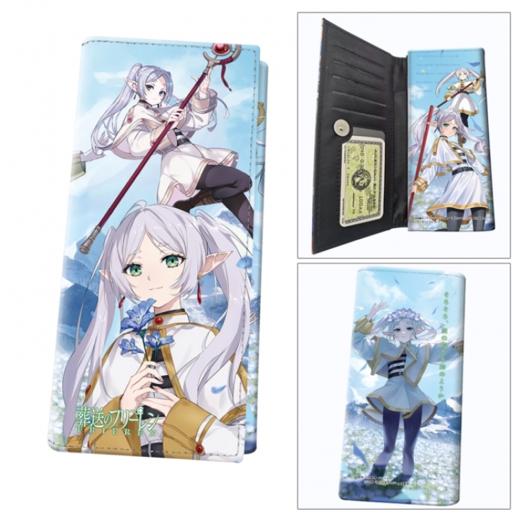 Frieren: Beyond Journey's Anime wallet long wallet buckle storage bag 18.5x9.5x2CM 100g