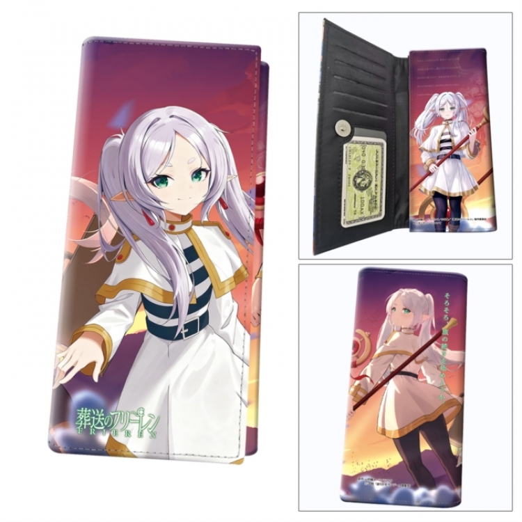 Frieren: Beyond Journey's Anime wallet long wallet buckle storage bag 18.5x9.5x2CM 100g