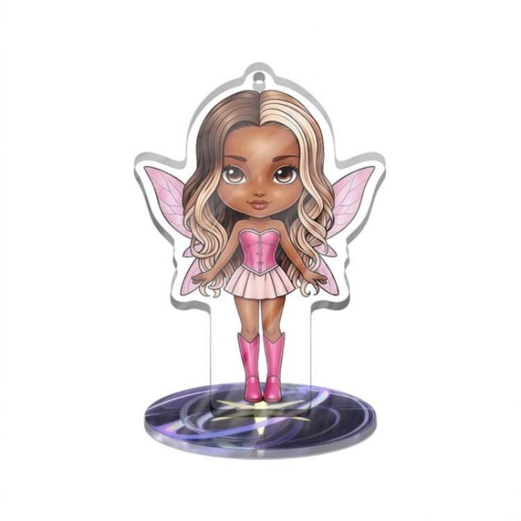 KATSEYE Q version Multifunctional Acrylic Keychain Stand figure Plates Keychain 8cm