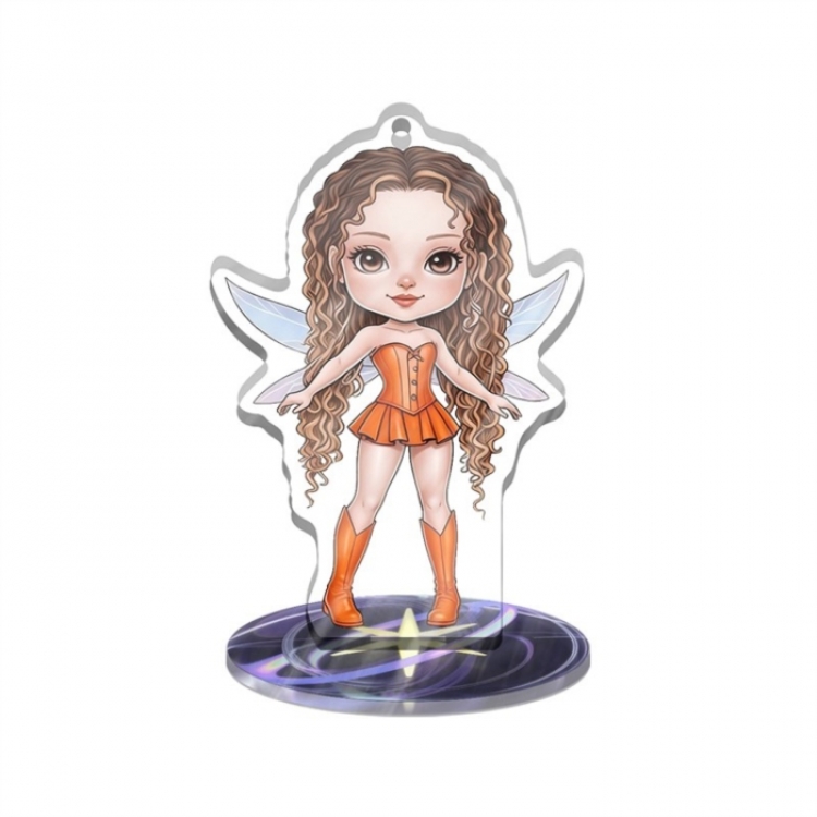 KATSEYE Q version Multifunctional Acrylic Keychain Stand figure Plates Keychain 8cm