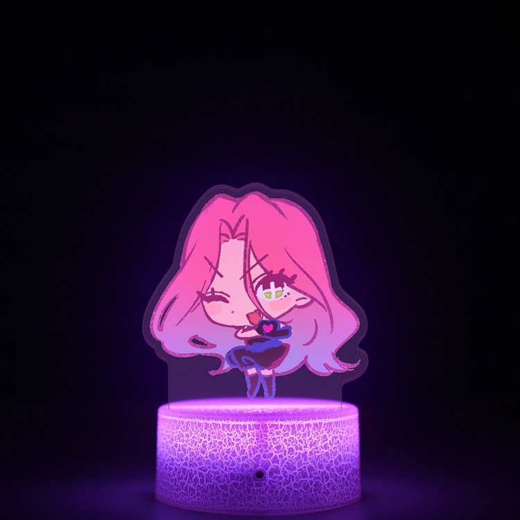 Alien Stage Q version Acrylic night light 16 kinds of color changing USB interface box 14X7X4CM white base