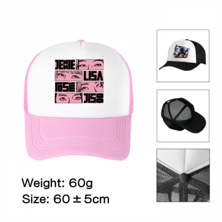 BLACK PINK Anime mesh cap peaked cap sun hat 60cm