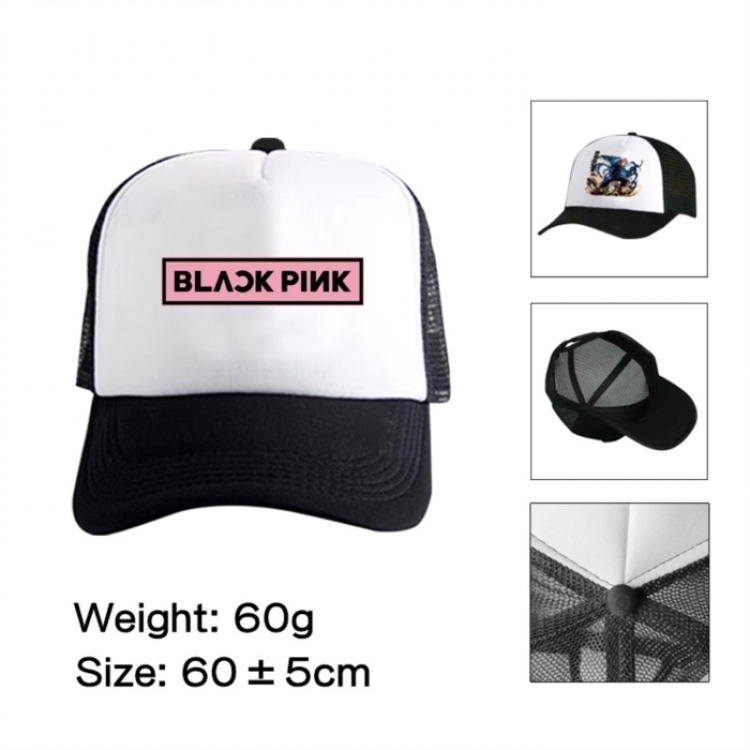 BLACK PINK Anime mesh cap peaked cap sun hat 60cm