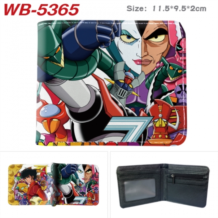 Mazinger-Z Animation color PU leather half fold wallet 11.5X9X2CM