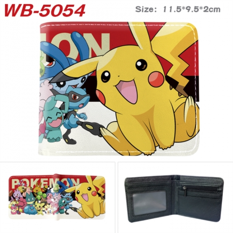 Pokemon Animation color PU leather half fold wallet 11.5X9X2CM